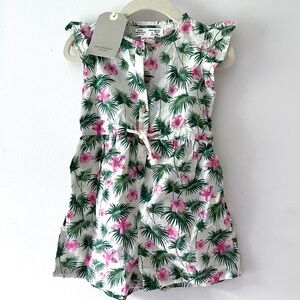 Zara Floral Tropical Print Romper